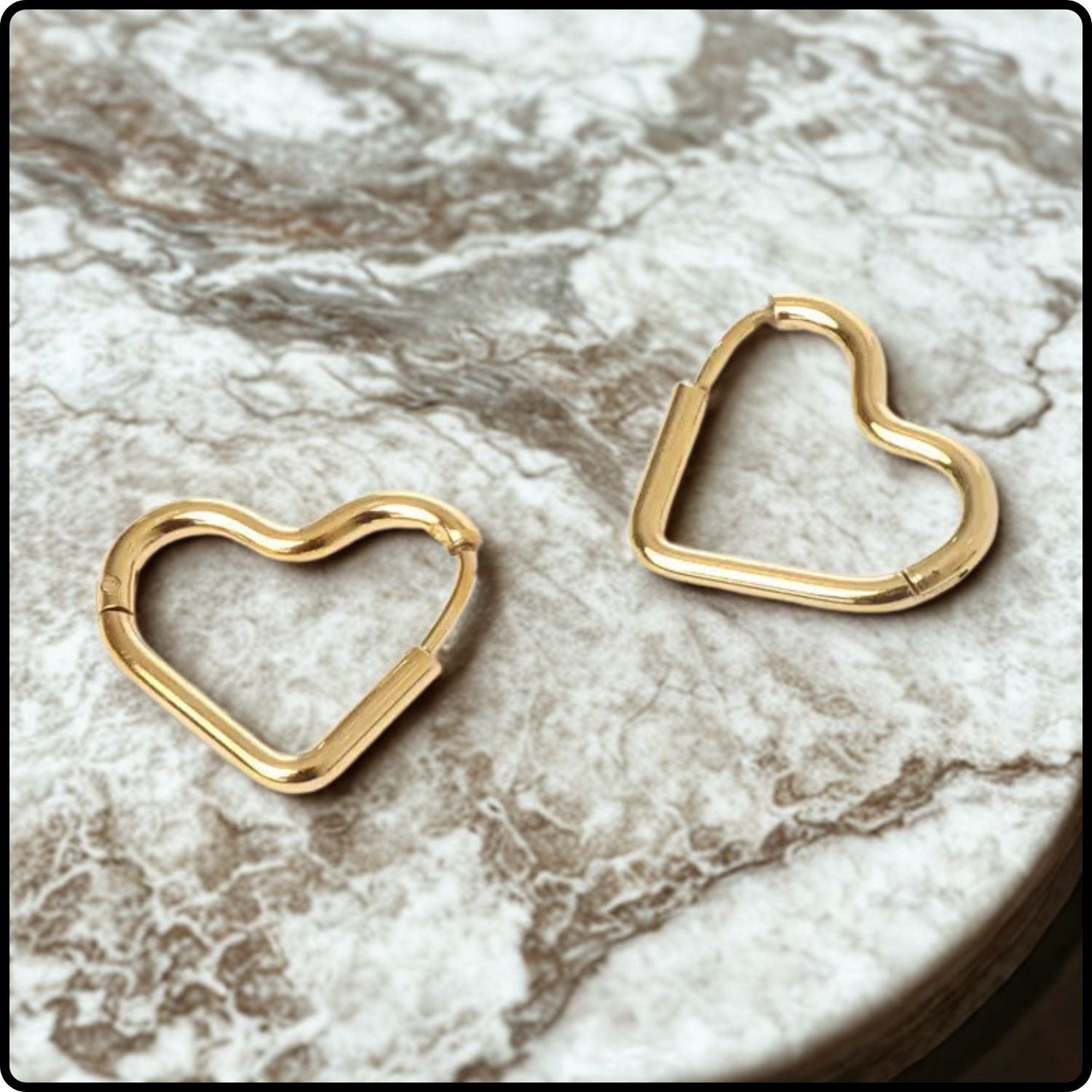 Ali Stainless Steel Gold Hoops-ALIG