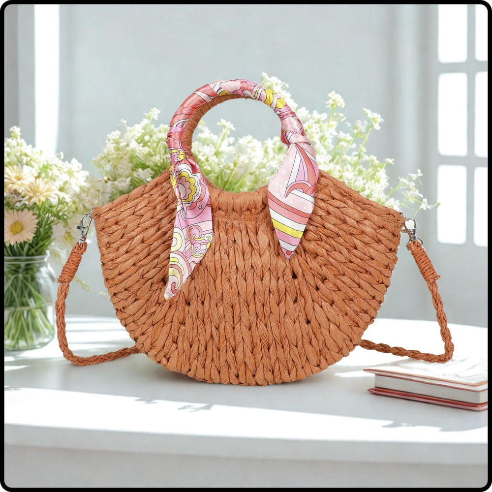 Straw Scarf Grab Bag -984-ORANGE