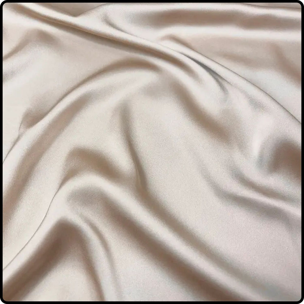 Satin Silky Scarf in Beige-SA/Beige