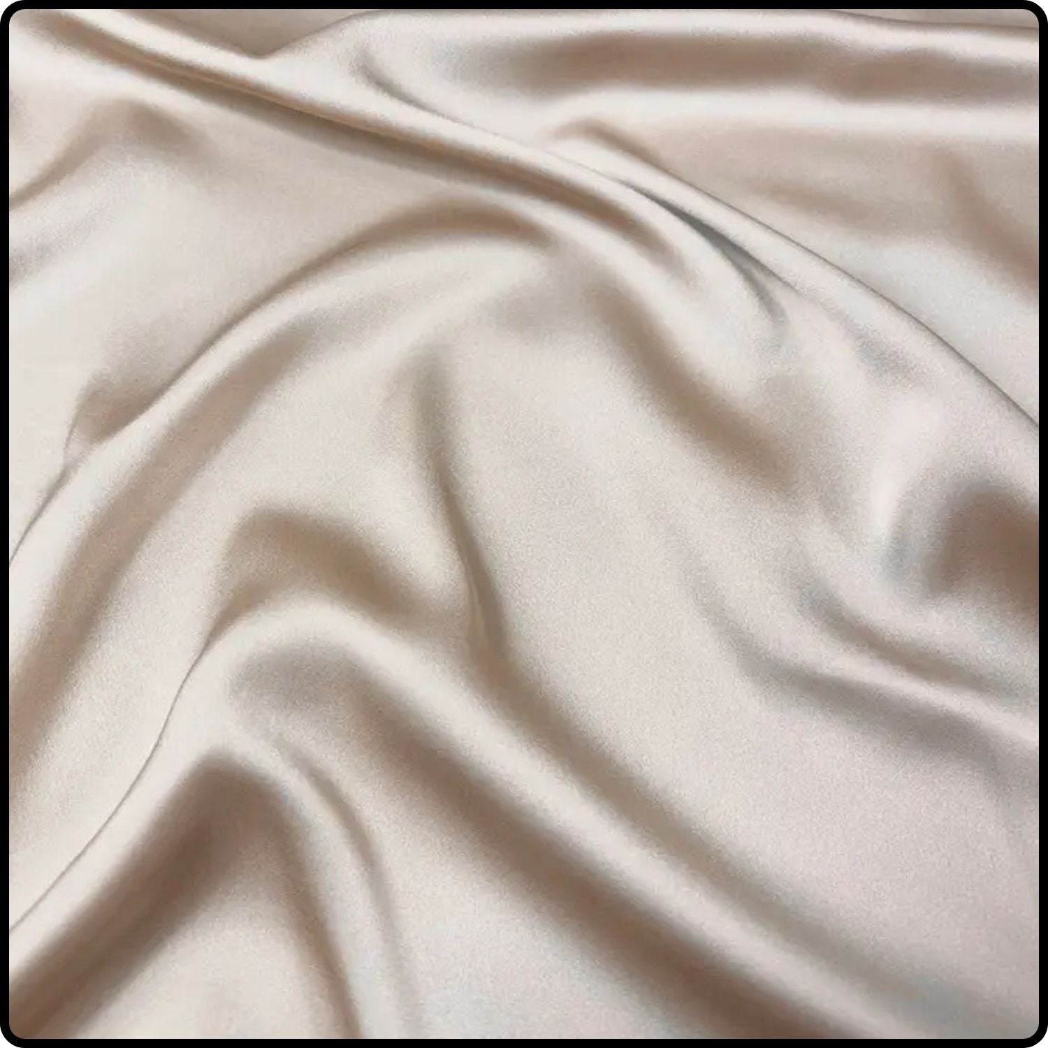 Satin Silky Scarf in Beige-SA/Beige