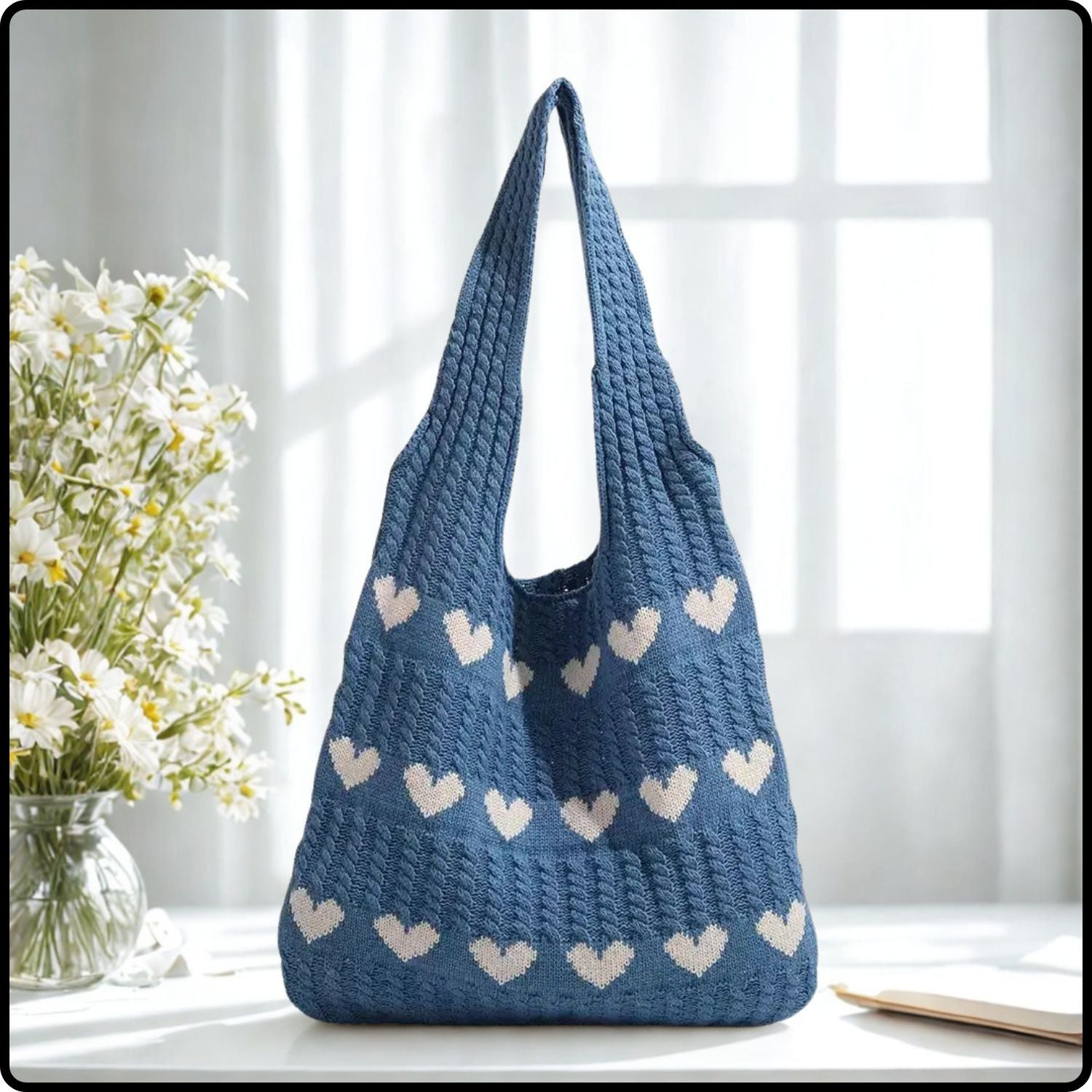 Crochet Bag-Love in Stitches-Blue-BLS
