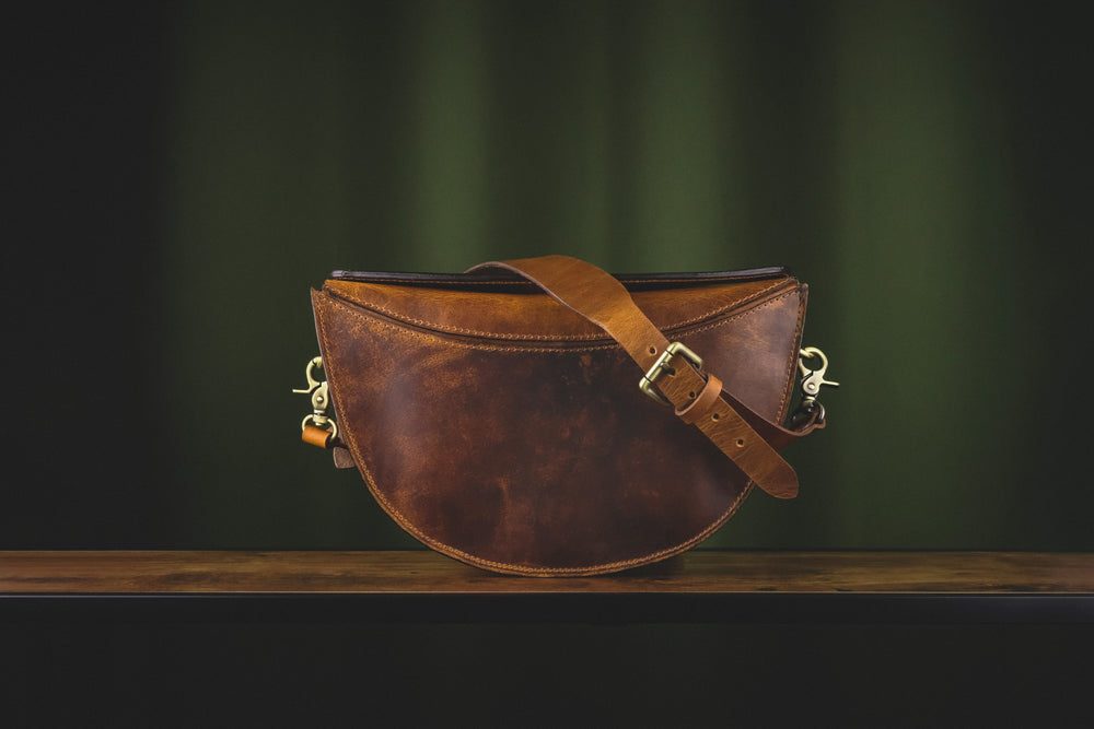 Leather Handbag/Shoulder Bag/Reese-Brown