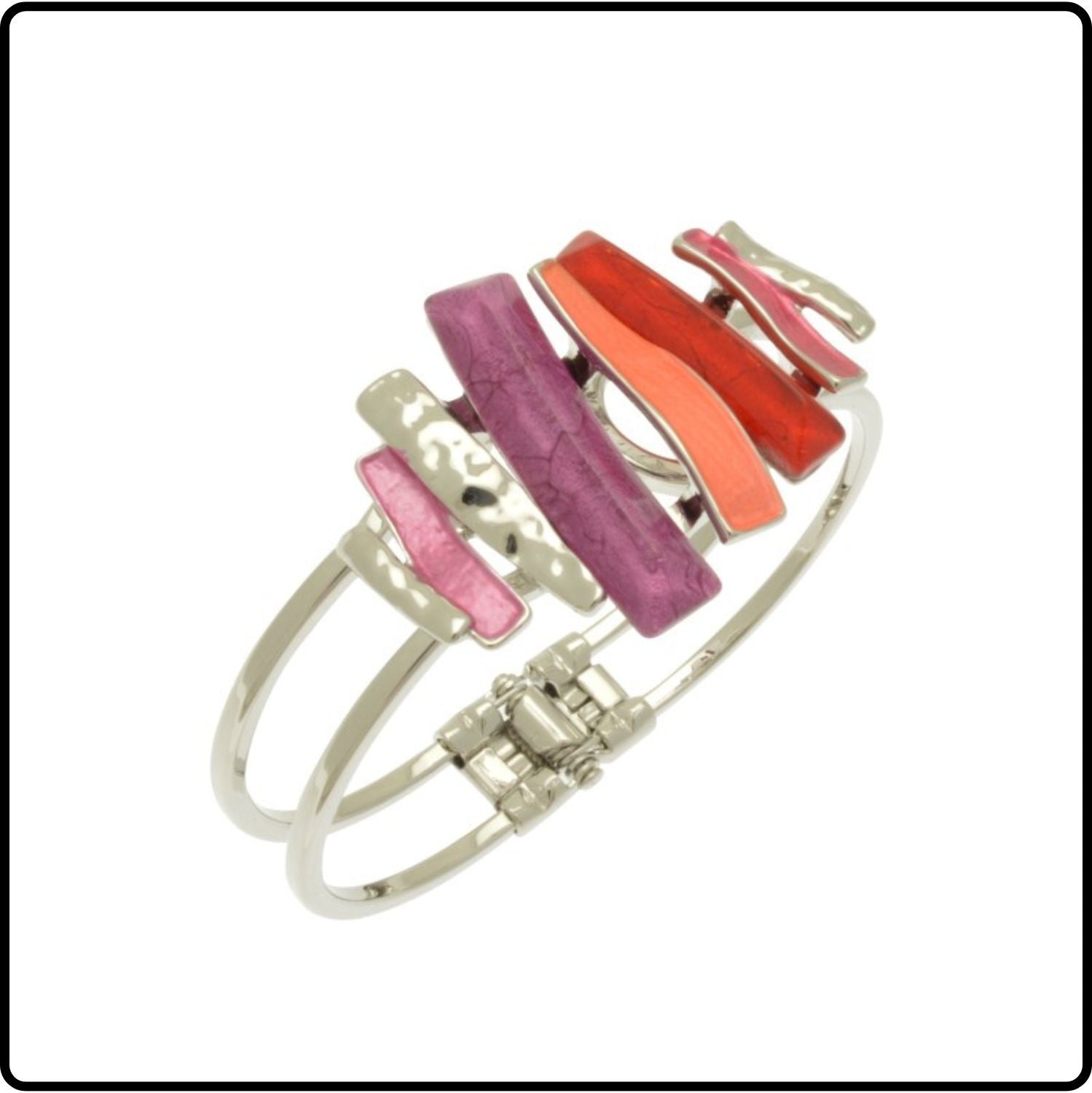 Fuchsia, Rose and Orange Layered Mix Bracelet - FB191FC