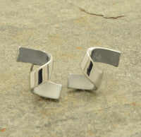 Grey and White Twizzle Earrings - FE614GY