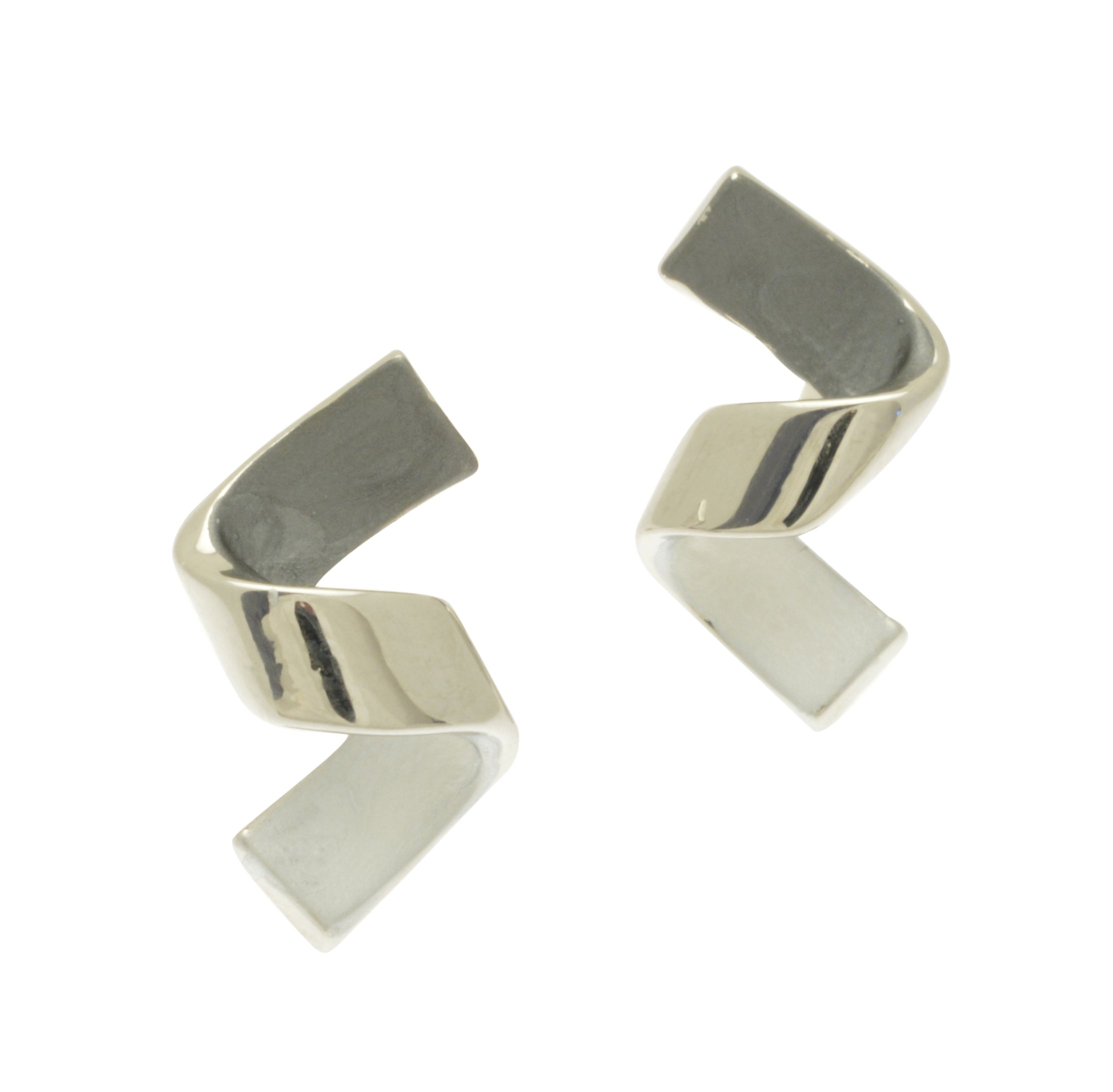 Grey and White Twizzle Earrings - FE614GY