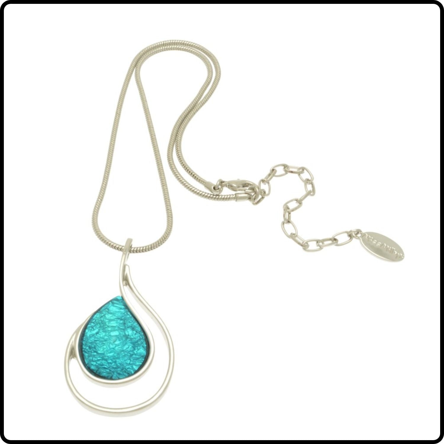 Turquoise Foil Necklace - FN425AQ