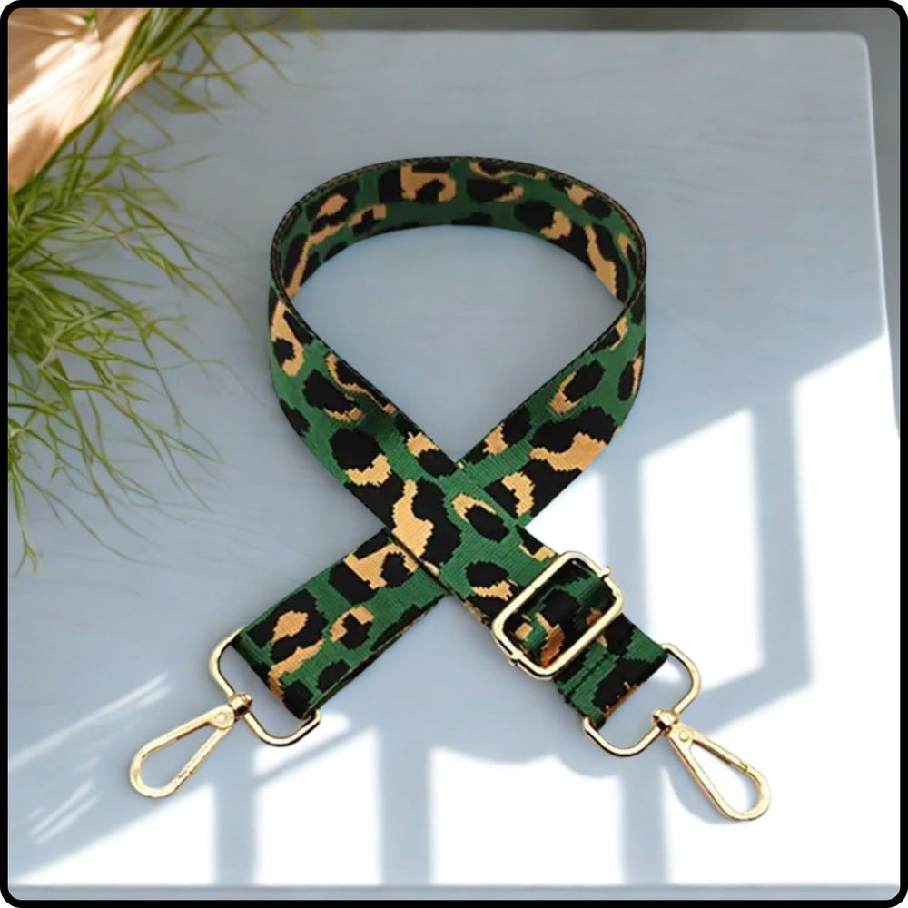 Canvas Bag Strap 3.8CM Leopard - GBS-LGREEN