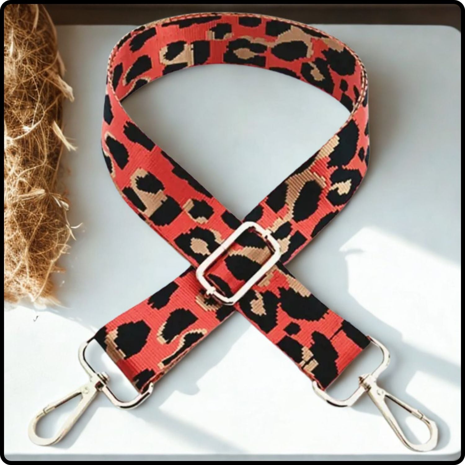 Canvas Bag Strap 3.8CM Leopard - GBS-ORANGE