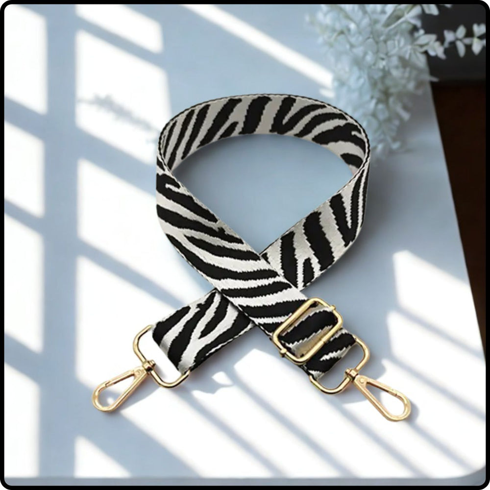 Canvas Bag Strap ZEBRA 3.8CM - GBS-ZEWHITE