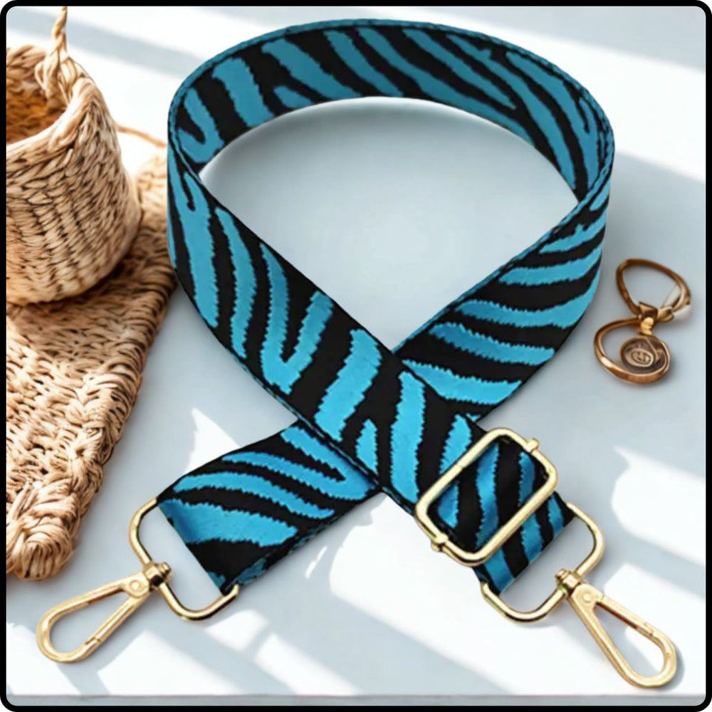 Canvas Bag Strap ZEBRA 3.8CM - GBS-ZEBLUE