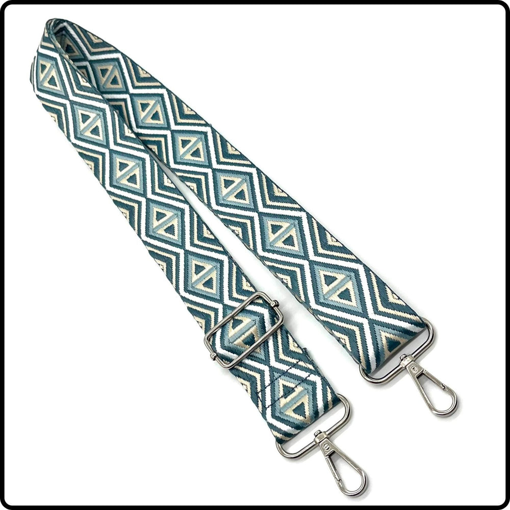 Handmade in Yorkshire Standard Length Silver Hardware Diamond Blue-HM116