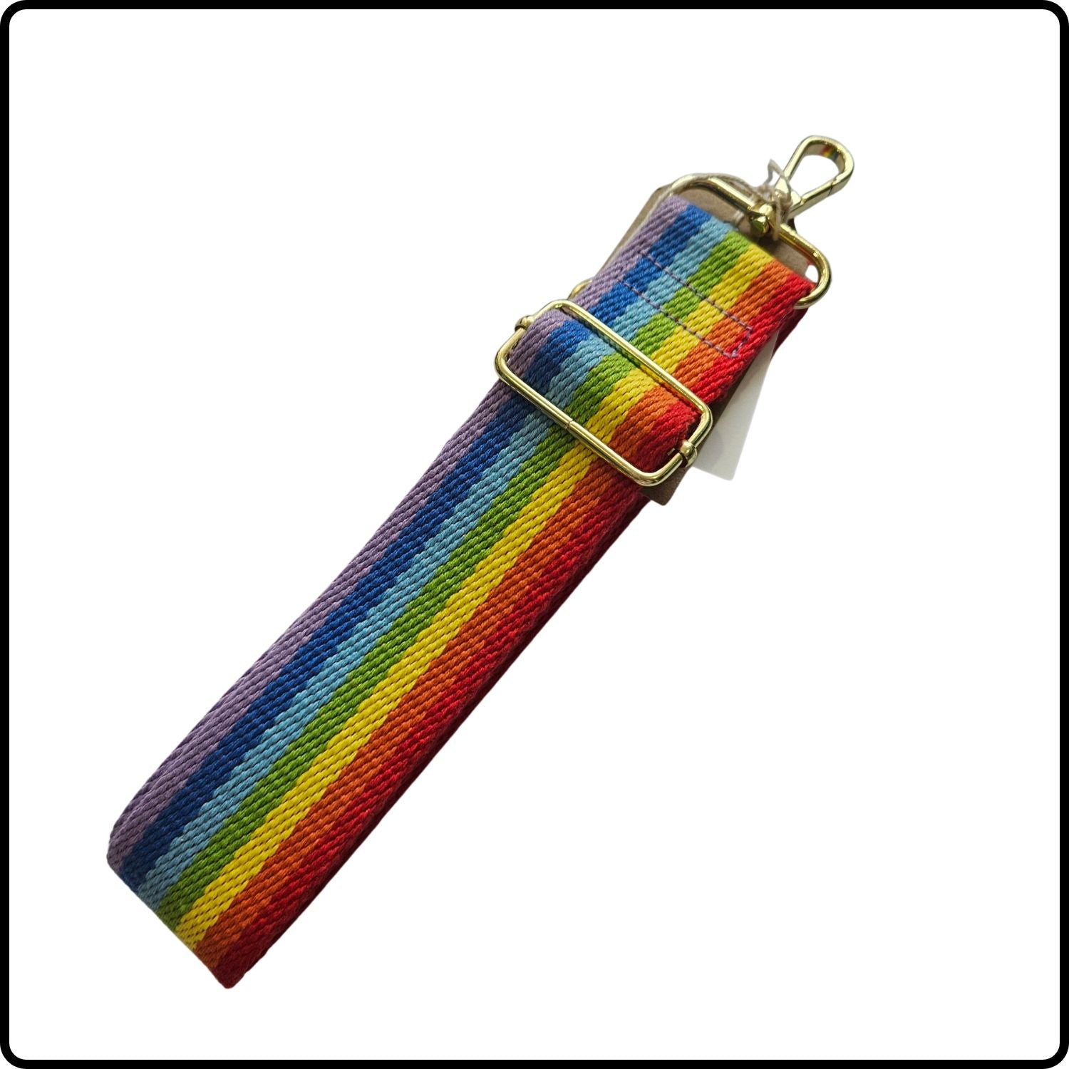 Handmade in Yorkshire Extra Long Bag Straps Rainbow Stripes-HMY-SRST