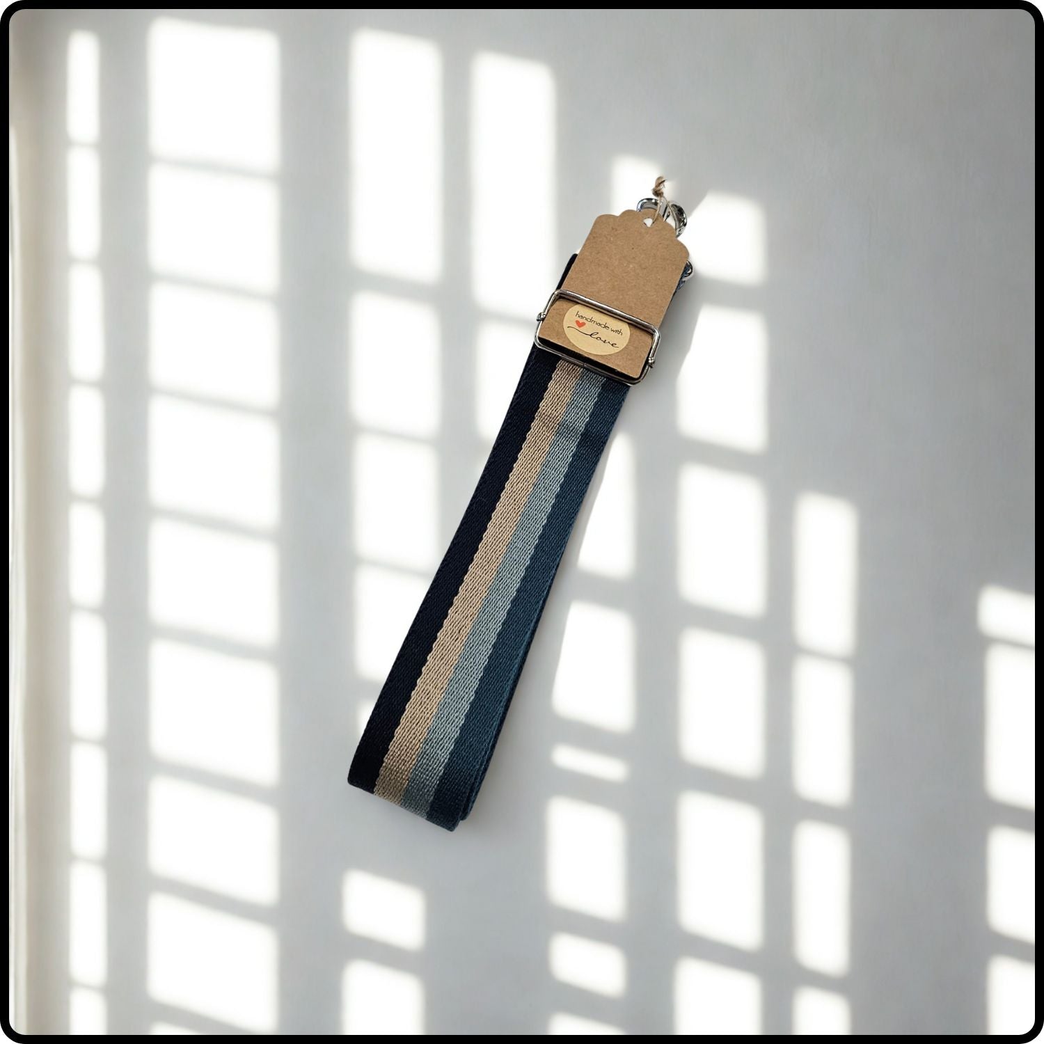 Handmade in Yorkshire Extra Long Bag Straps Multi Blue-HMY-SMUB