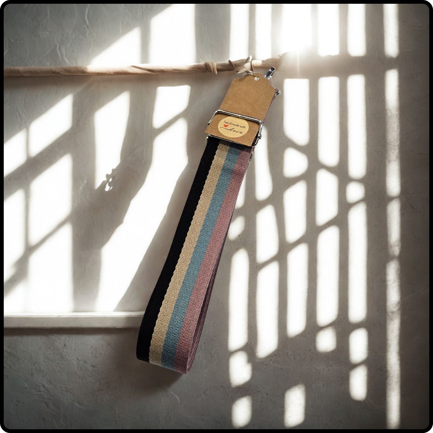 Handmade in Yorkshire Extra Long Bag Straps Multi Pink-HMY-SMUP