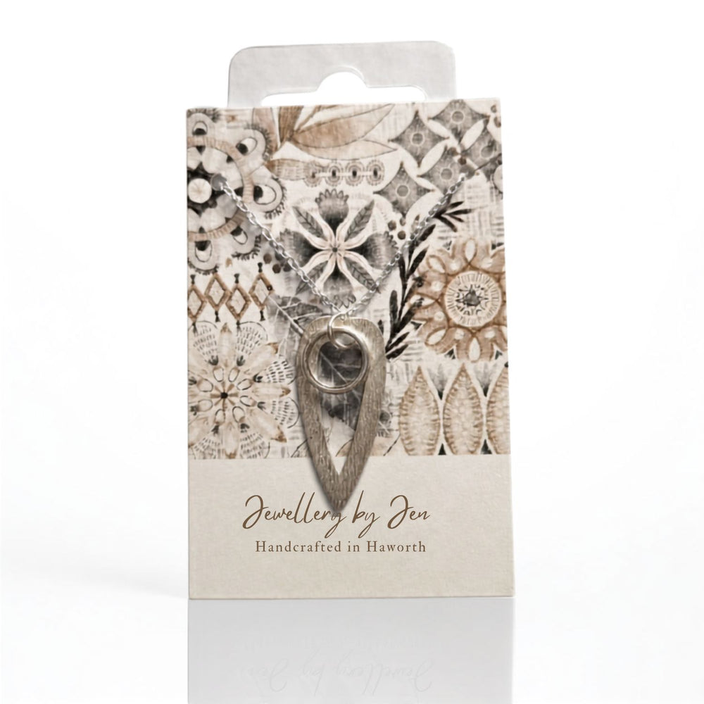 925 Heart Pendant with Circle -JEN03