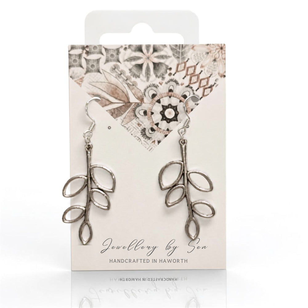 925 Leaf Earrings-JEN06