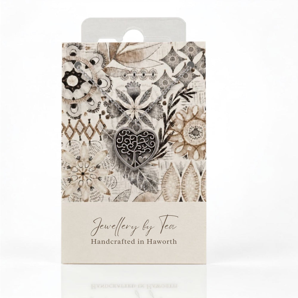 925 Silver Tree of Life Heart Pendant -JEN10