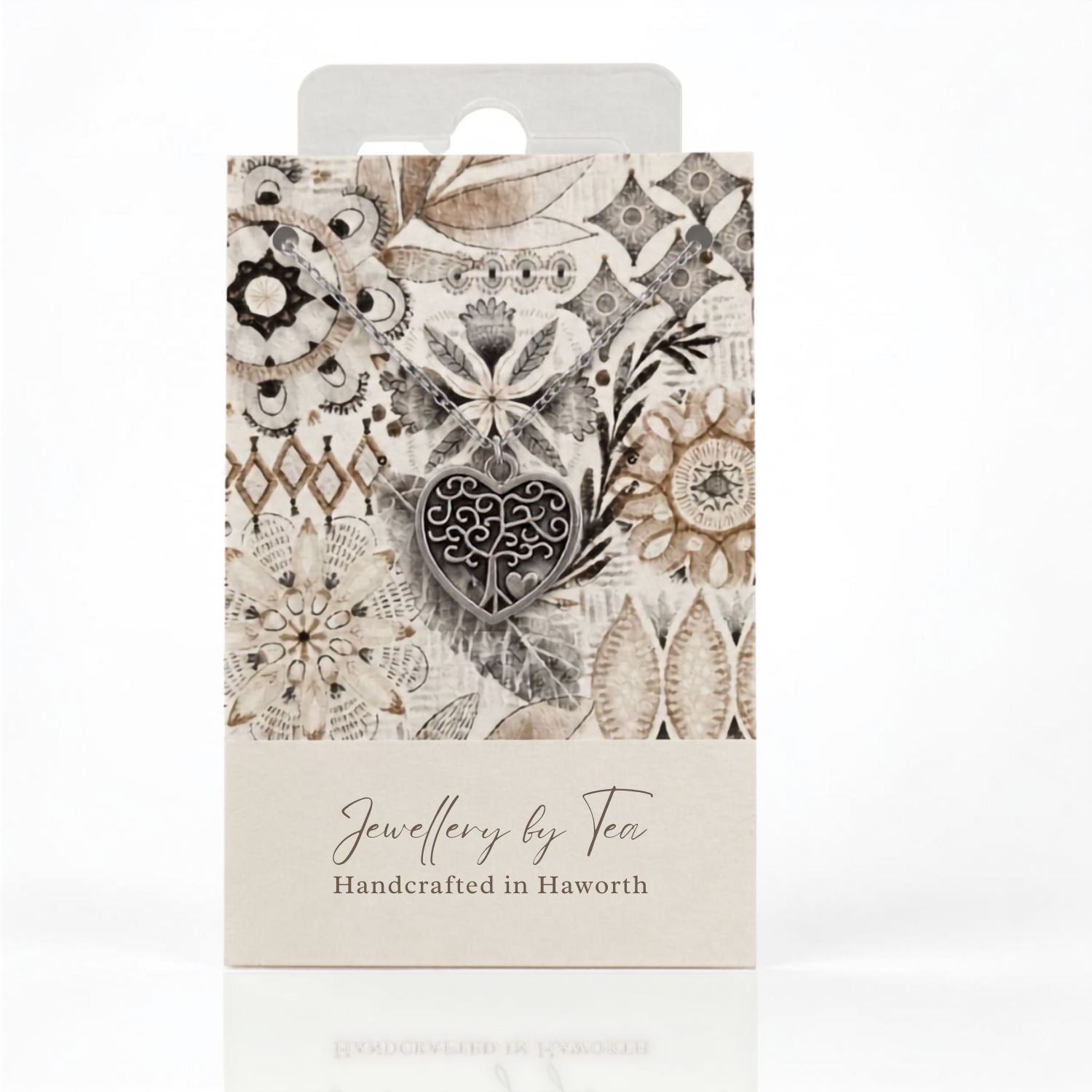 925 Silver Tree of Life Heart Pendant -JEN10