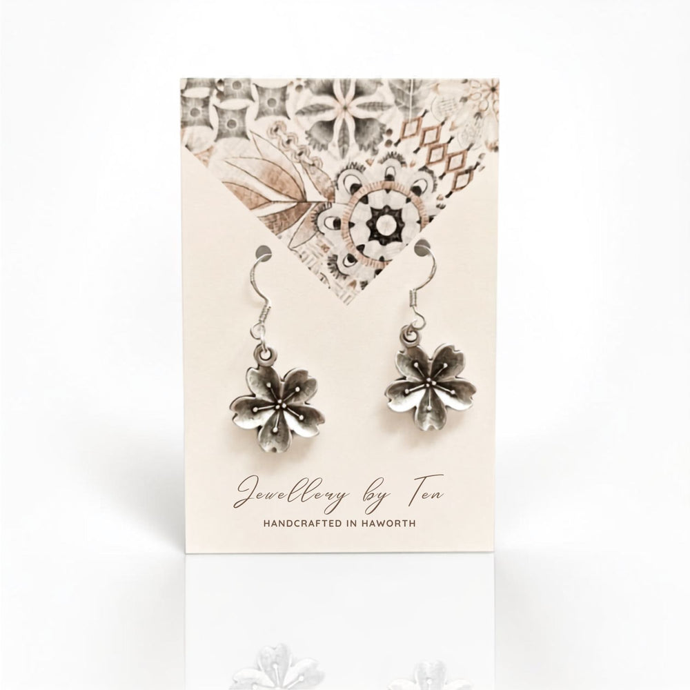 925 Silver Flower Earrings-JEN23