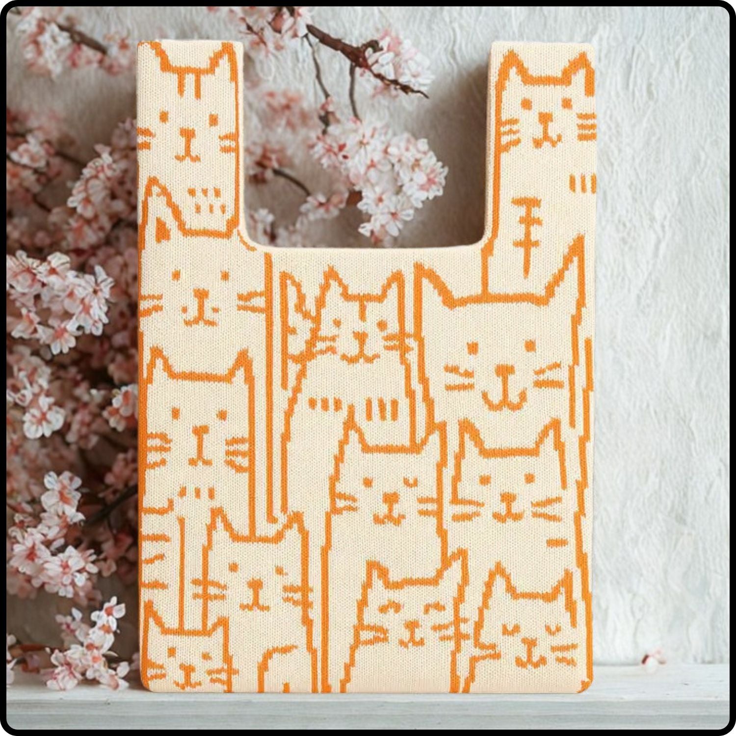 Knitted Bag-Cats on a Soft Morning-KCM