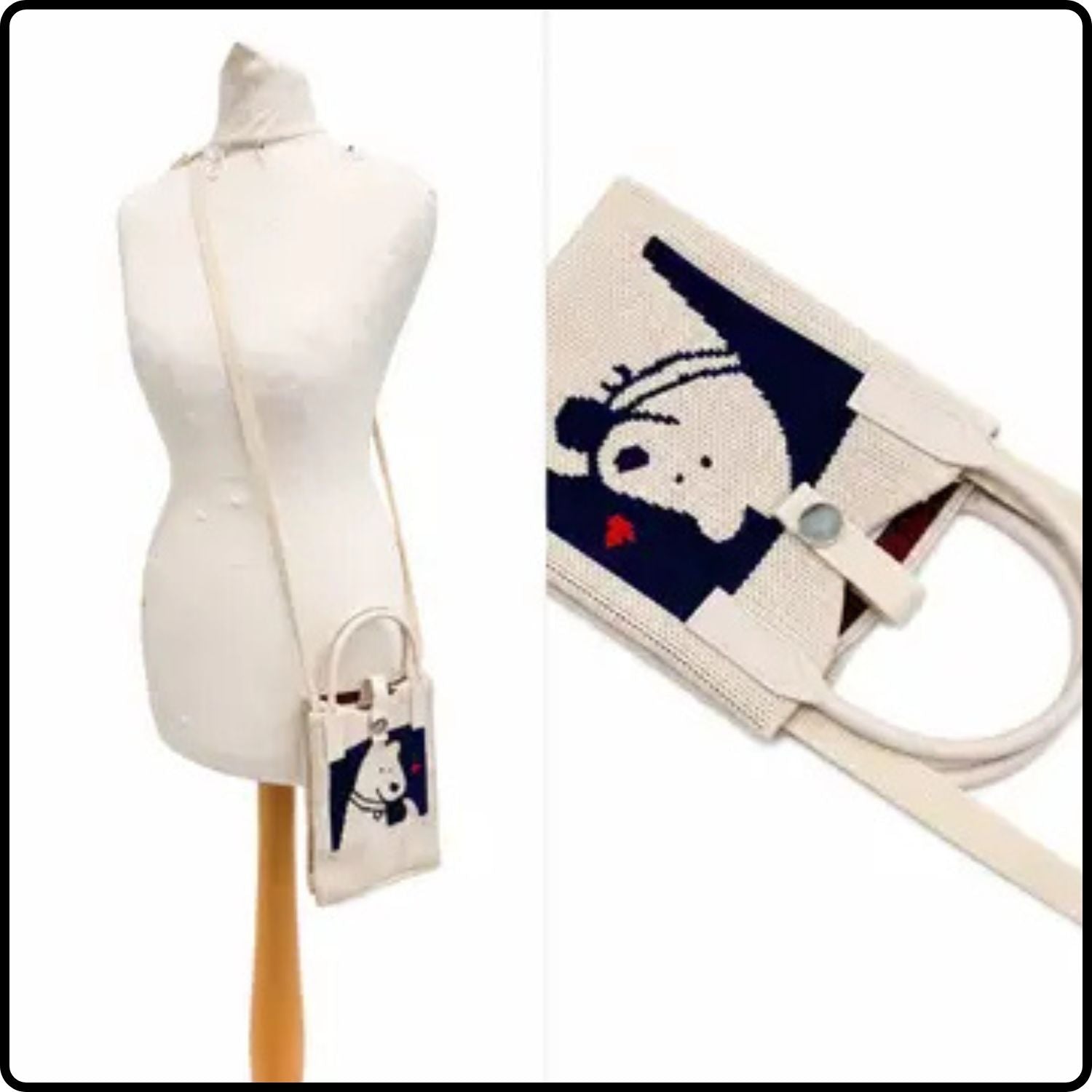 Knitted Phone Bag-Playful Pup-KPP