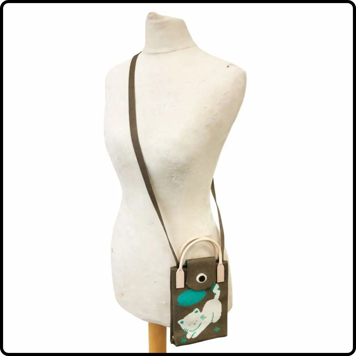 Knitted Phone Bag-Playful Kitty-KPR