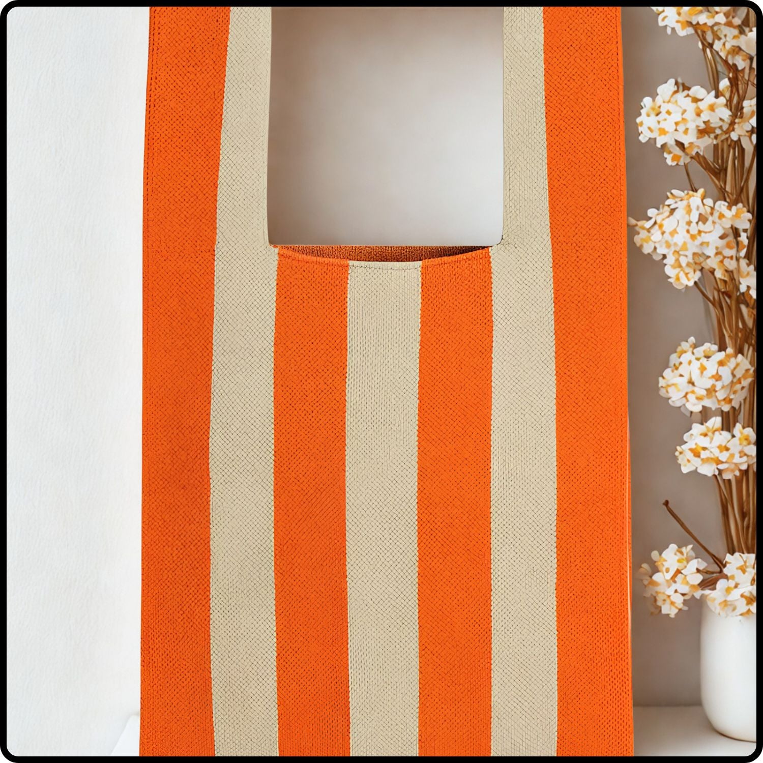 Knitted Bag-Classic Strip Orange-KSO
