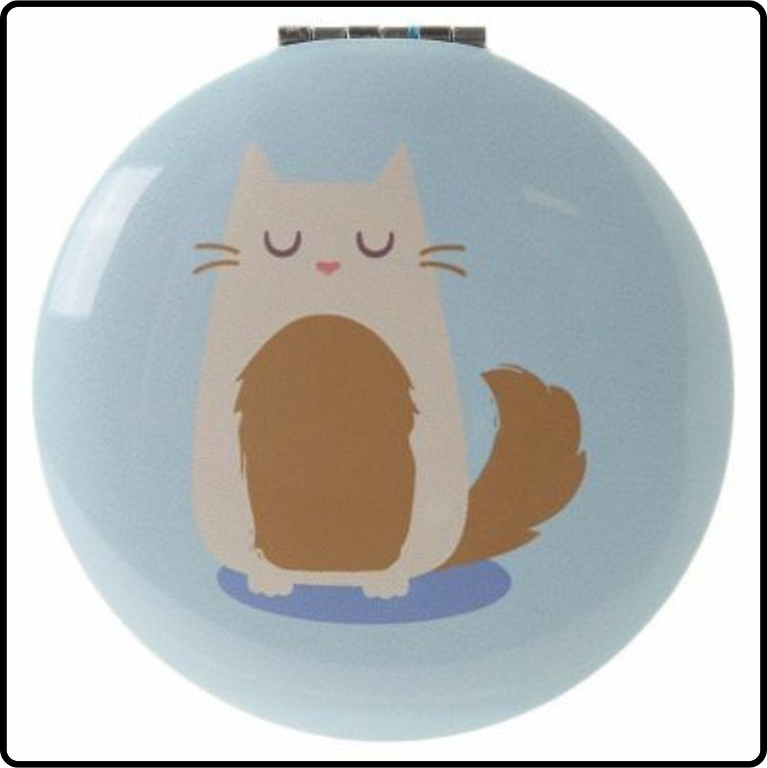 Feline Fine Cat Compact Mirror - MIRR32/BLUE