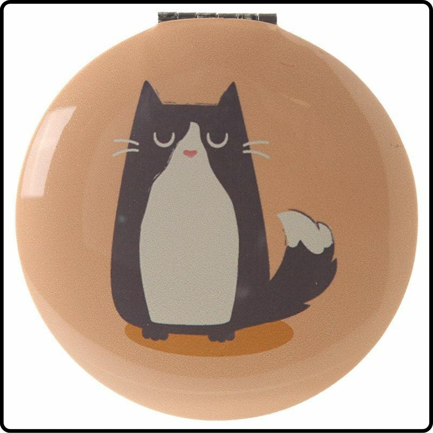 Feline Fine Cat Compact Mirror - MIRR32/PEACH