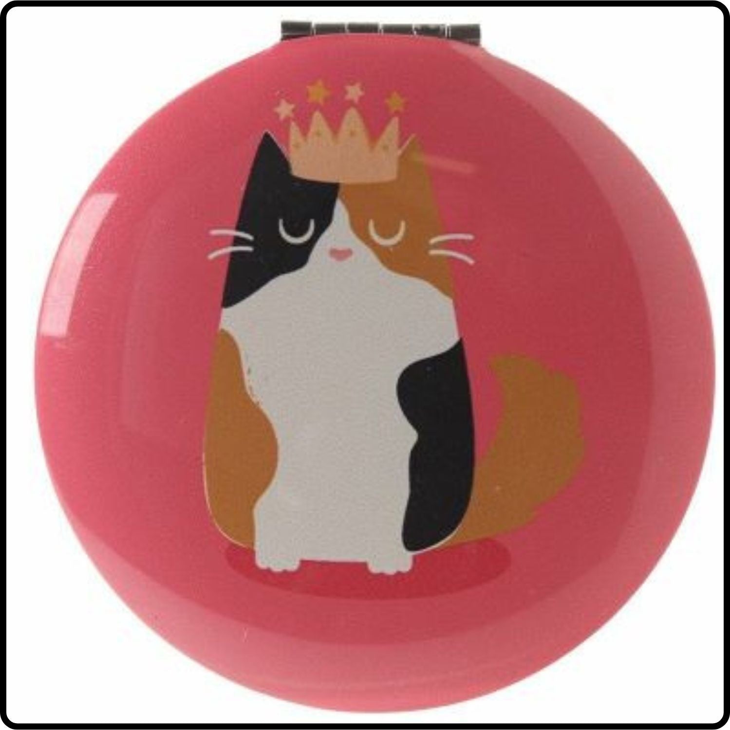 Feline Fine Cat Compact Mirror - MIRR32/PINK