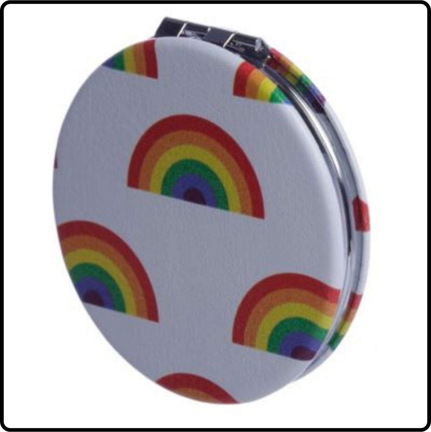 Rainbow Leatherette Compact Mirror - MIRR53/MULTI