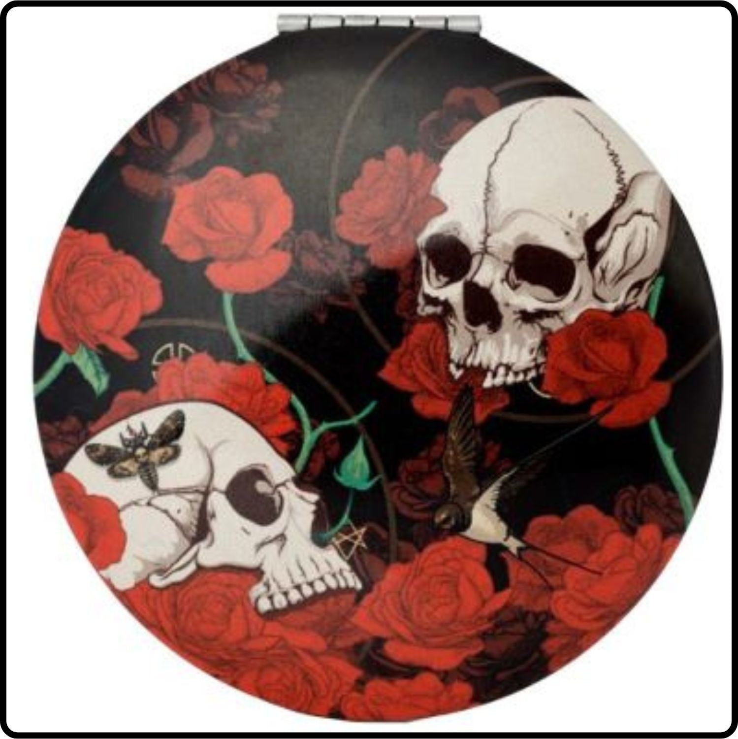 Skulls and Roses Compact Mirror - MIRR62/SKR