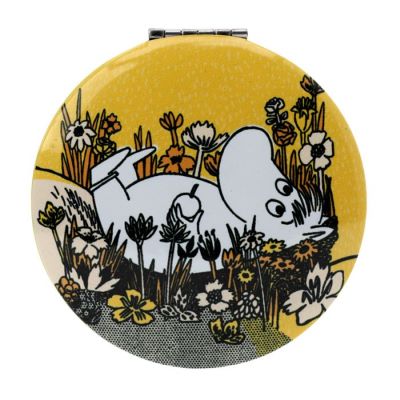This beautiful compact mirror features the beloved Snorkmaiden. It includes two mirrors, one of them a magnifier to help you perfect your look. With its small size and great design, it's sure to bring a smile to your face.     H: 6.5cm x W: 6.5cmx D:1cm  Metal and Glass