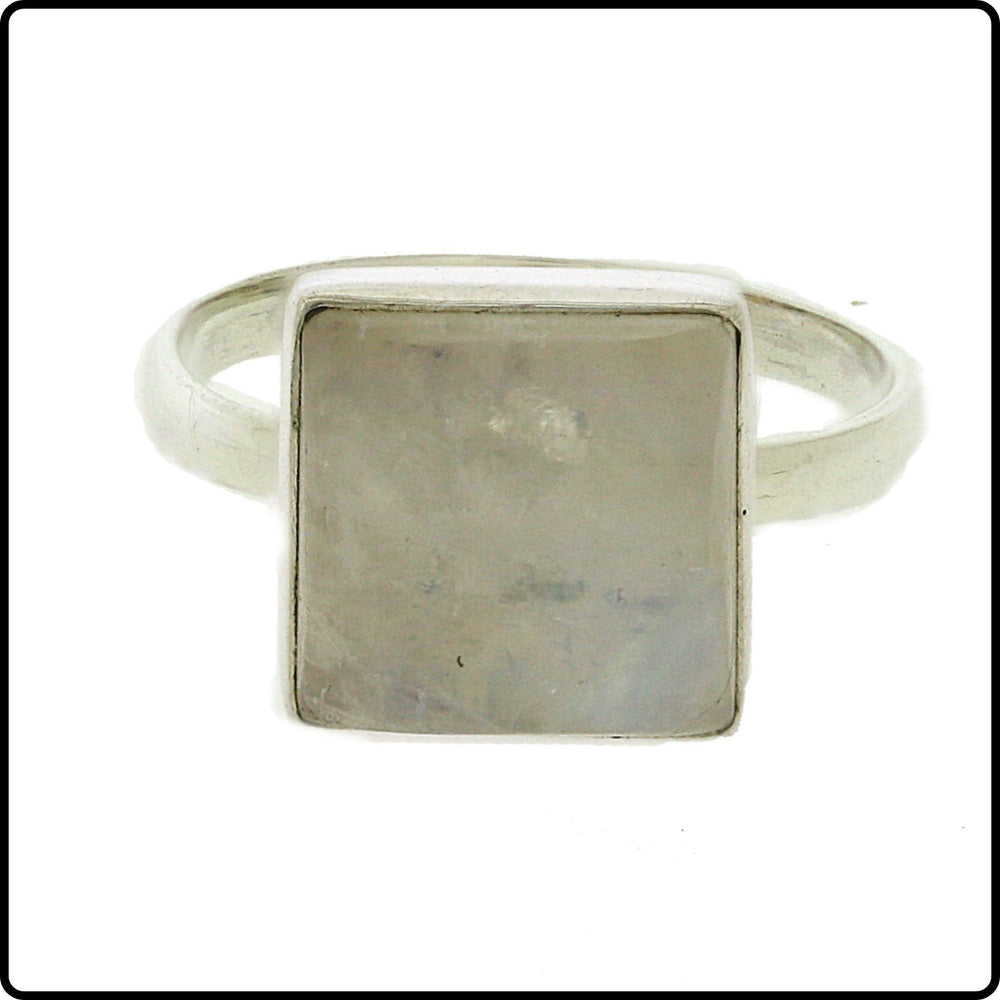 Square Moonstone Ring in a Size N-SMRSN