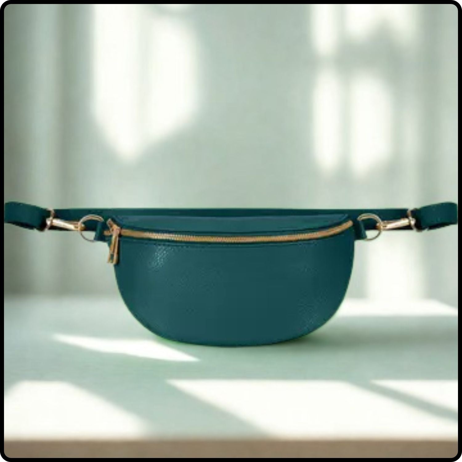 Leather Sling Bag/Bum Bag - PS471-DARK TEAL