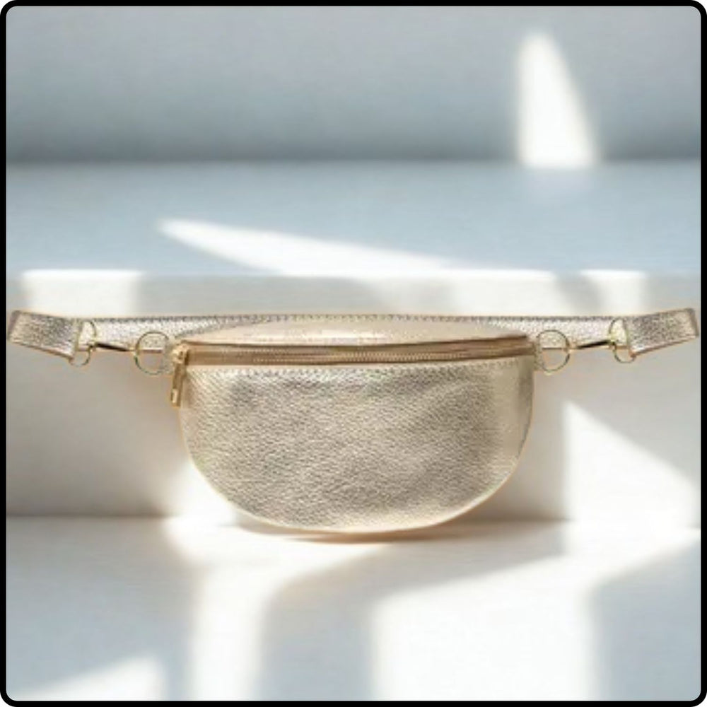 Leather Sling Bag/Bum Bag - PS471-GOLD