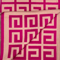 Enjoy the warmth and comfort of cashmere and cotton with this luxuriously soft Big Maze Print Scarf. Available in fuchsia, this elegant, eye-catching scarf features a bold maze print that stands out from the crowd. Perfect for both formal and casual looks.     20% Cashmere, 80% Cotton,  L: 180cm x W: 65cm 