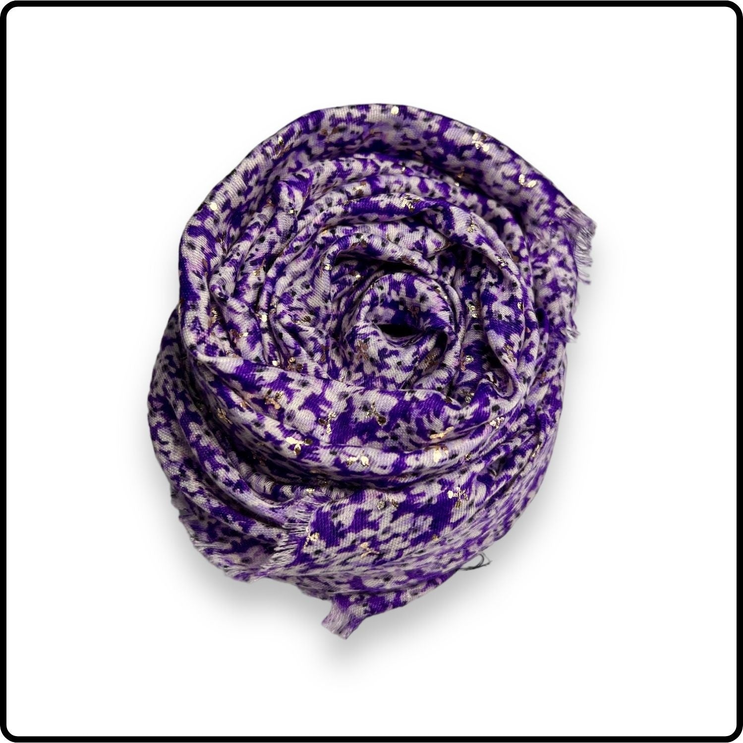 Lobelia flower print in purple-SLFP