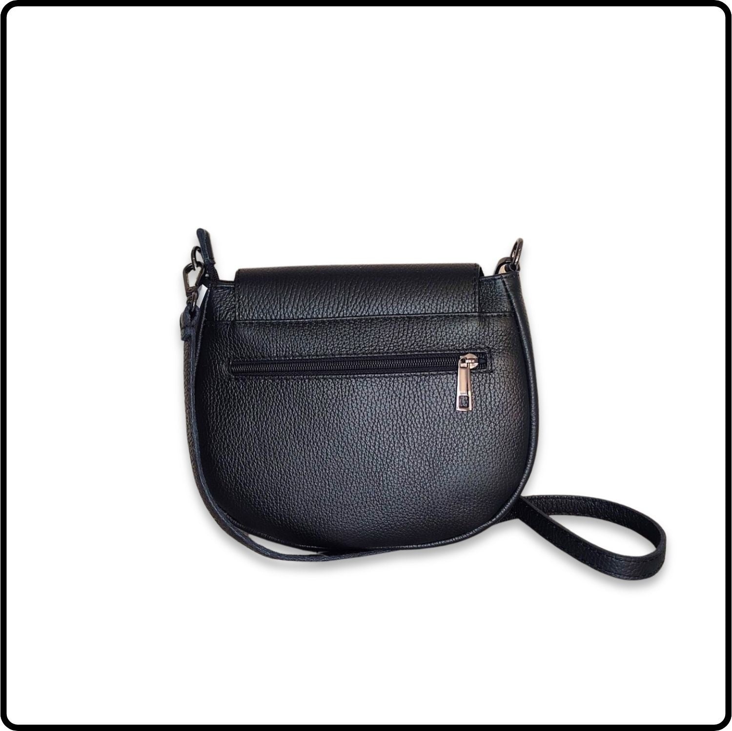 Soft Leather Shoulder Bag - PS249-BLACK