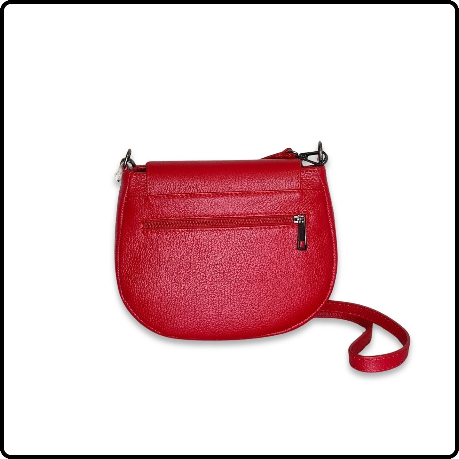 Soft Leather Shoulder Bag - PS249-BRIGHT RED