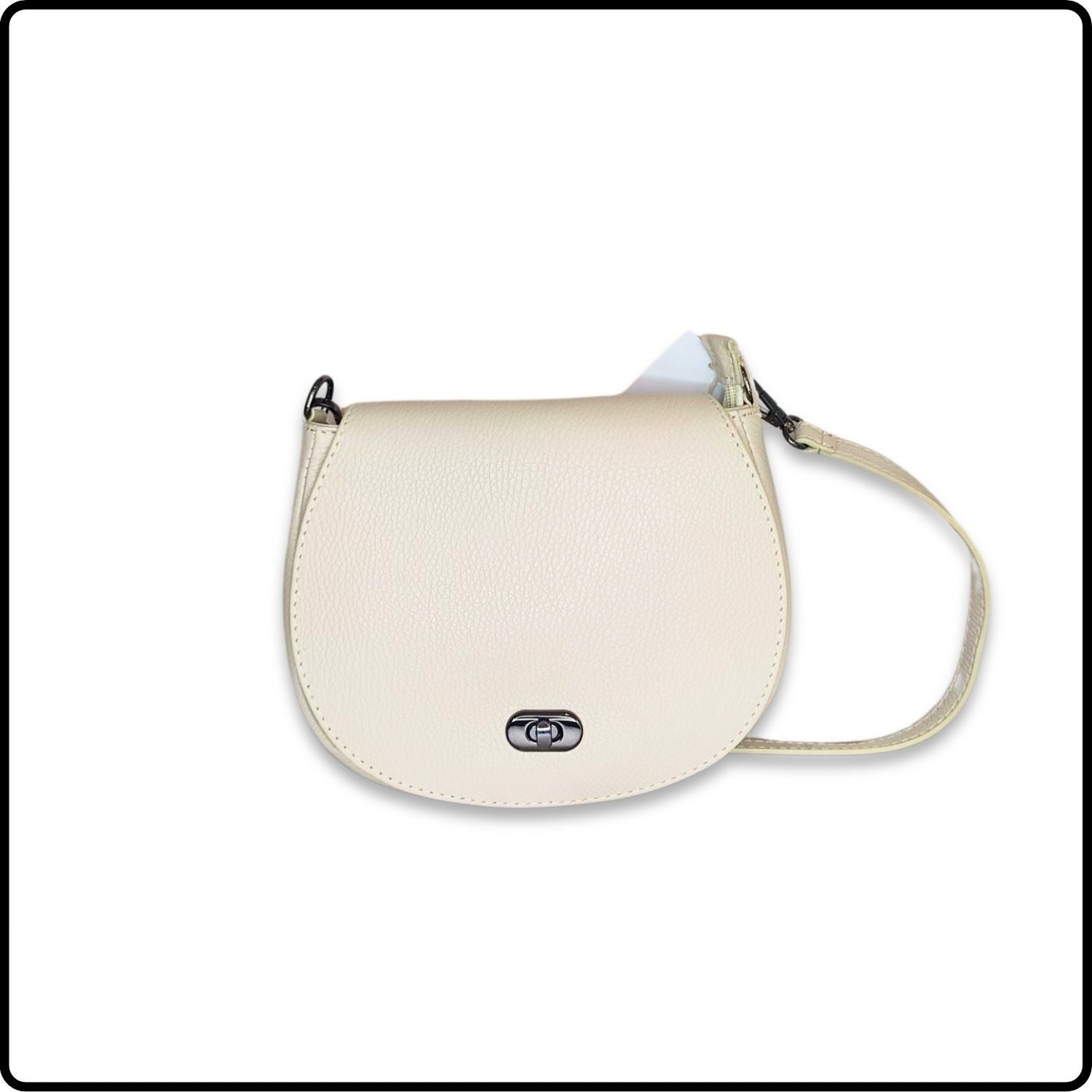 Soft Leather Shoulder Bag - PS249-CREAM