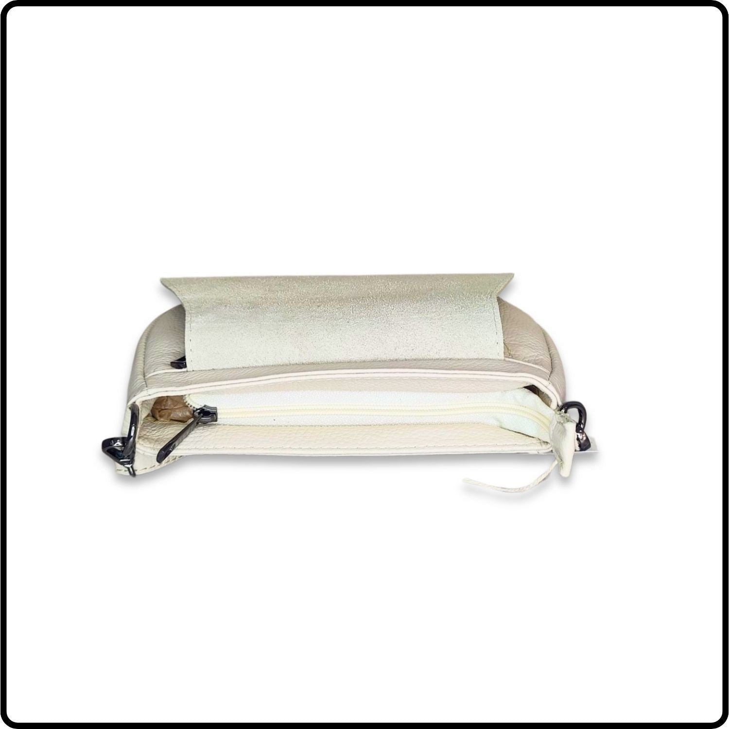 Soft Leather Shoulder Bag - PS249-CREAM