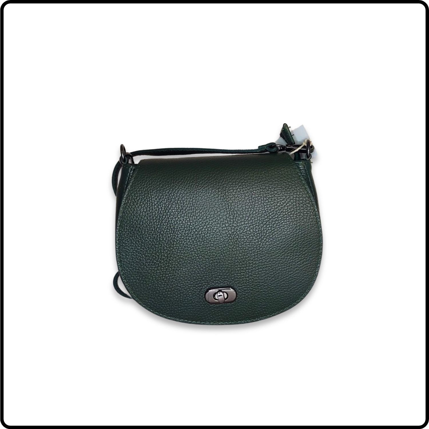 Soft Leather Shoulder Bag - PS249-DARK GREEN