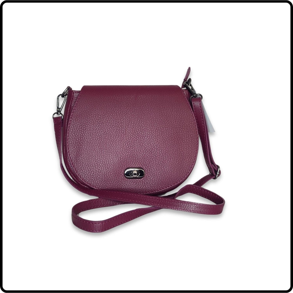 Soft Leather Shoulder Bag - PS249-DARK RED