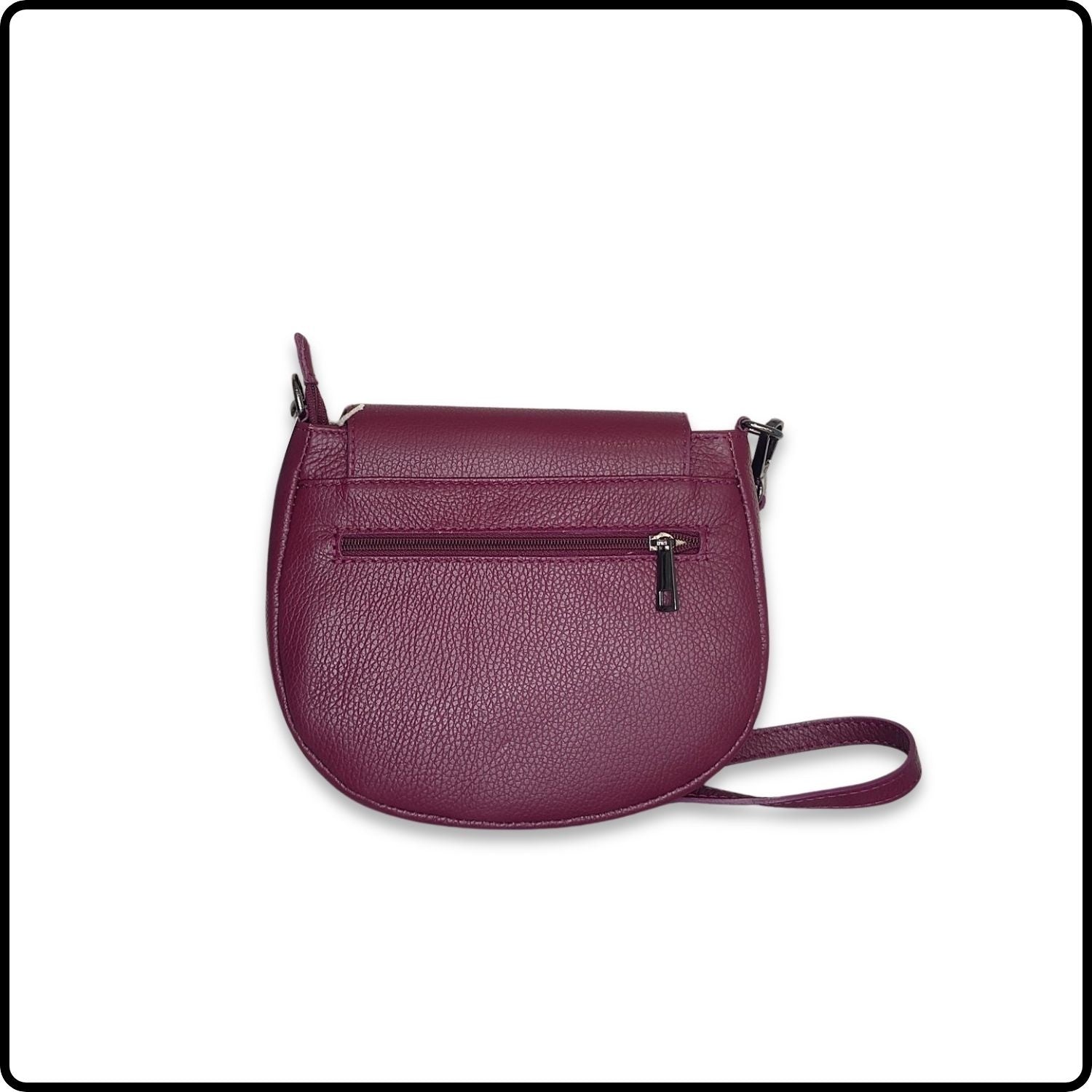 Soft Leather Shoulder Bag - PS249-DARK RED