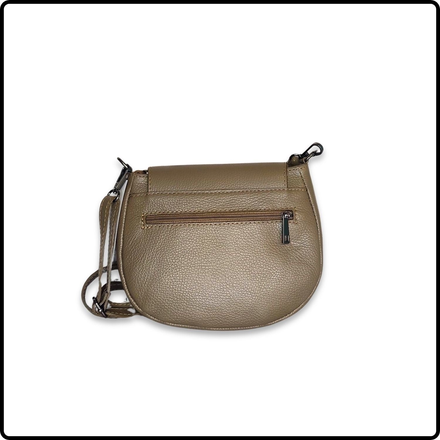 Soft Leather Shoulder Bag - PS249-DARK TAUPE