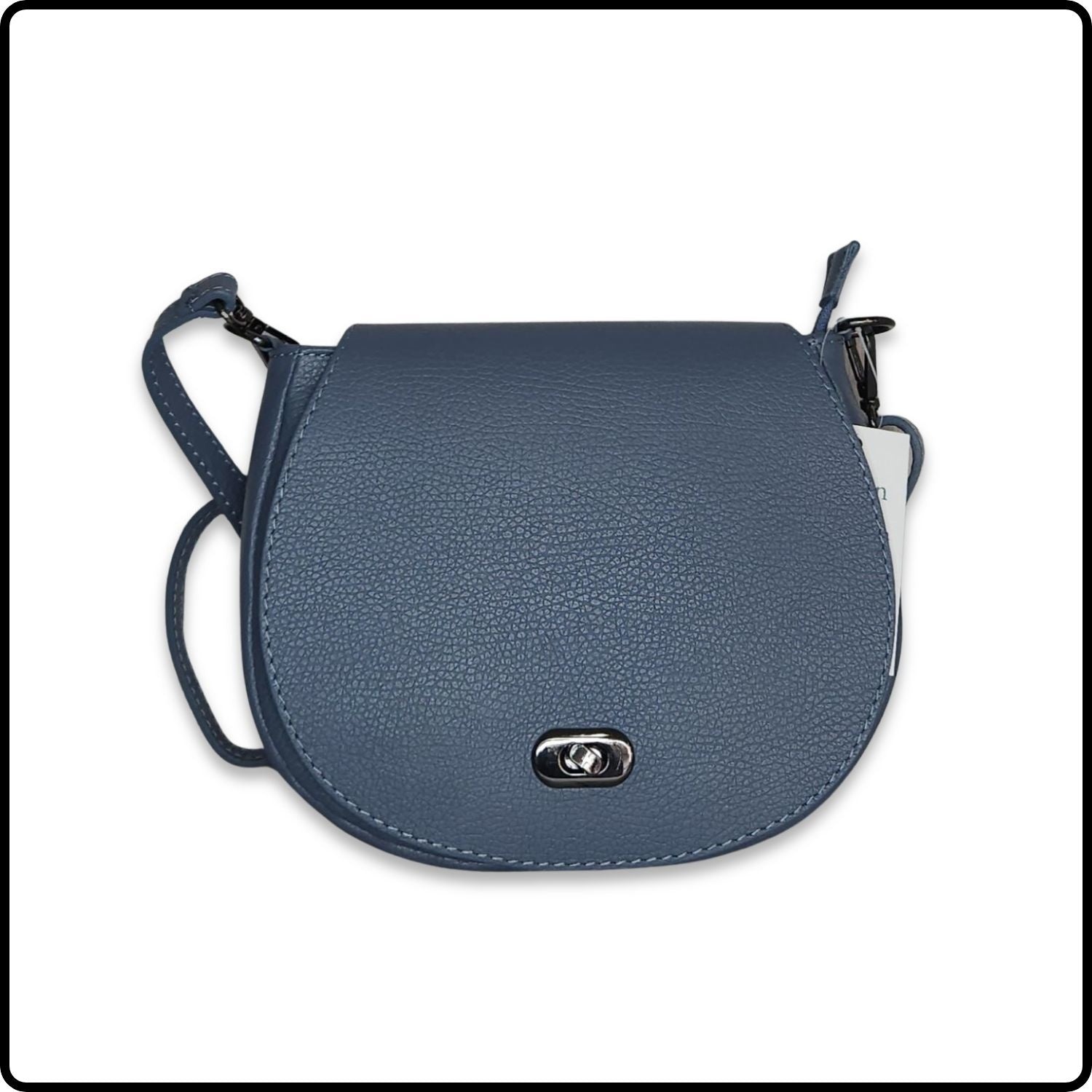 Soft Leather Shoulder Bag - PS249-DENIM BLUE