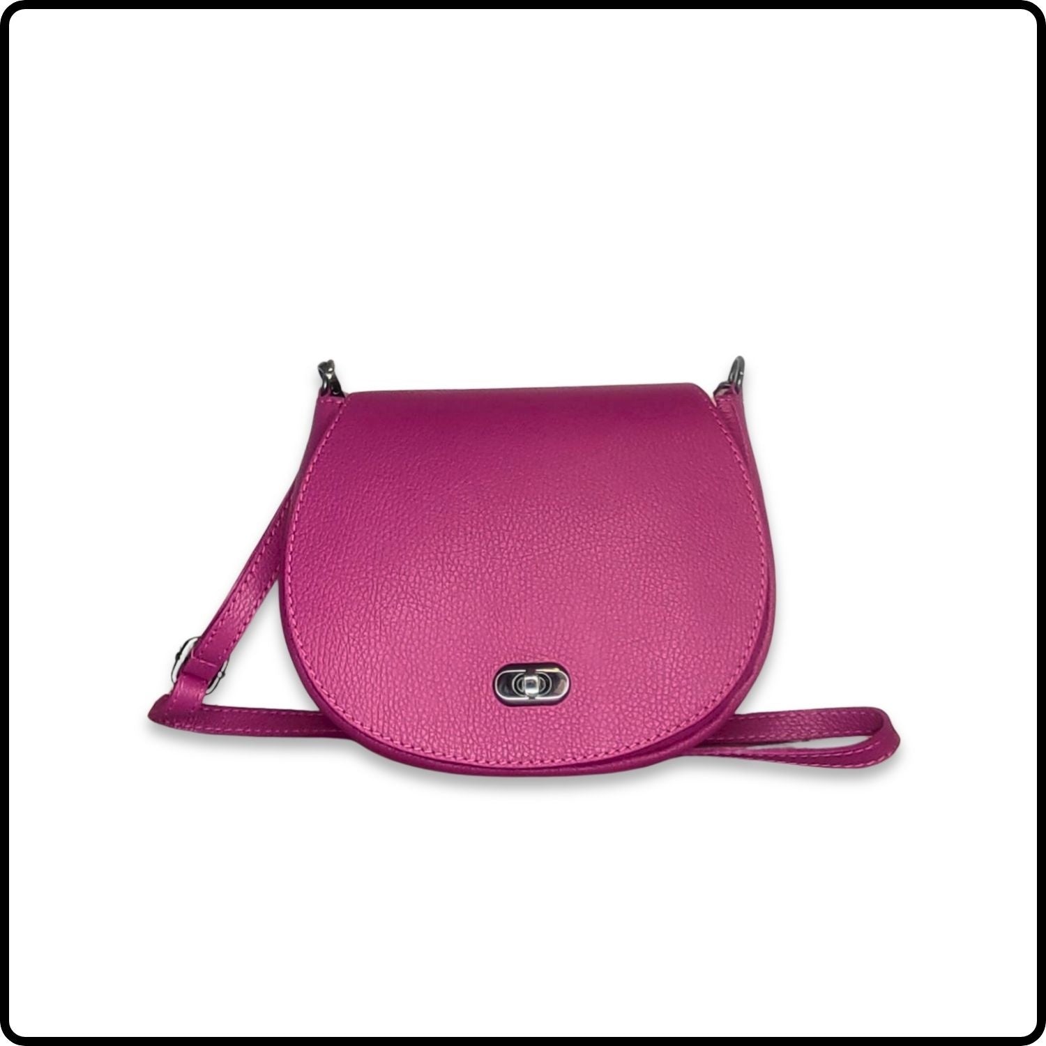 Soft Leather Shoulder Bag - PS249-FUCHSIA