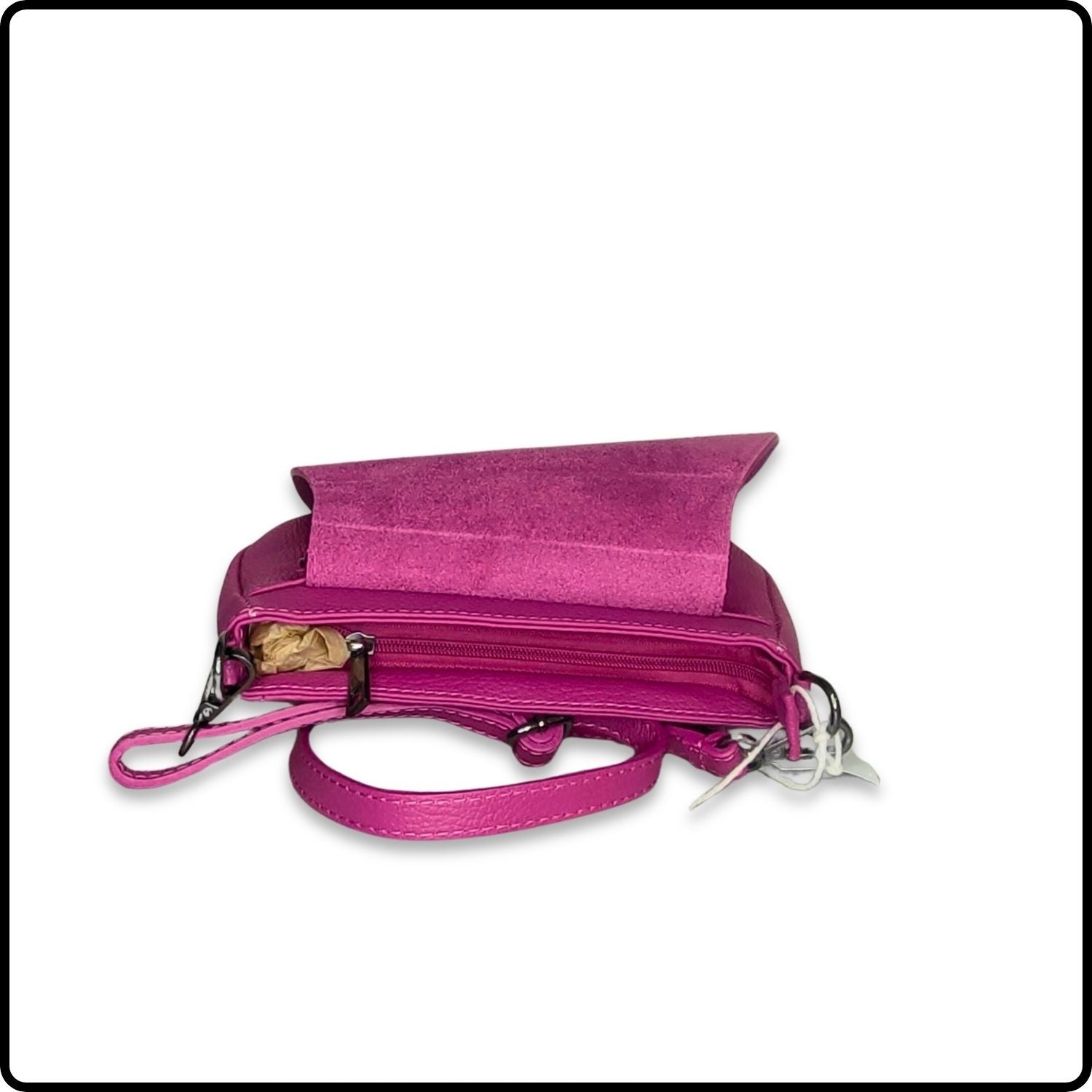 Soft Leather Shoulder Bag - PS249-FUCHSIA