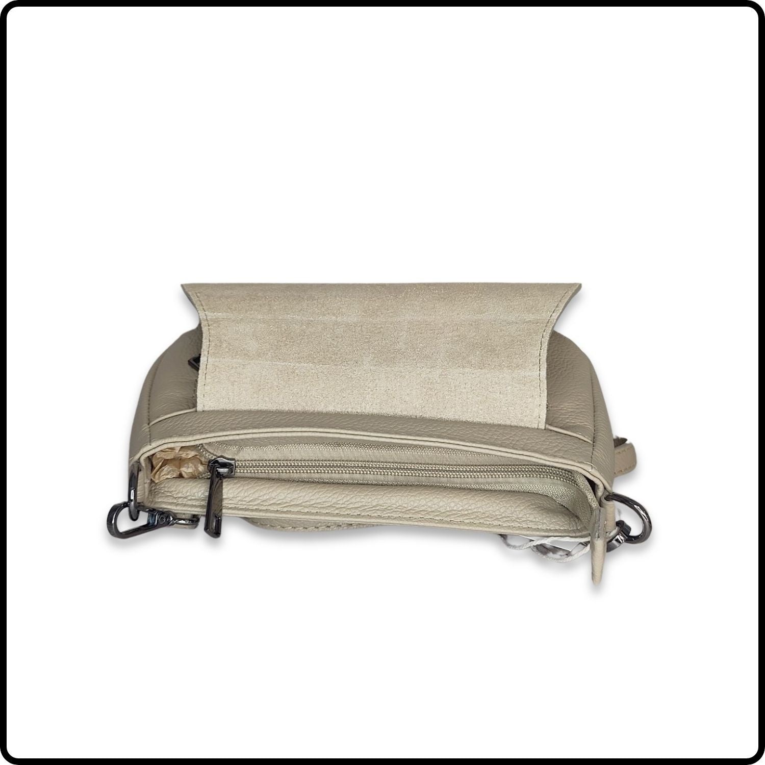 Soft Leather Shoulder Bag - PS249-LIGHT TAUPE